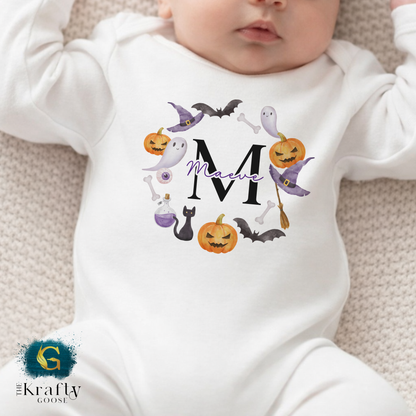 Name Monogram - Cute Wreath Design
