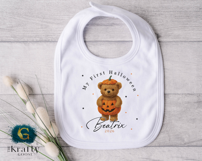 First Halloween - Pumpkin Bear Design
