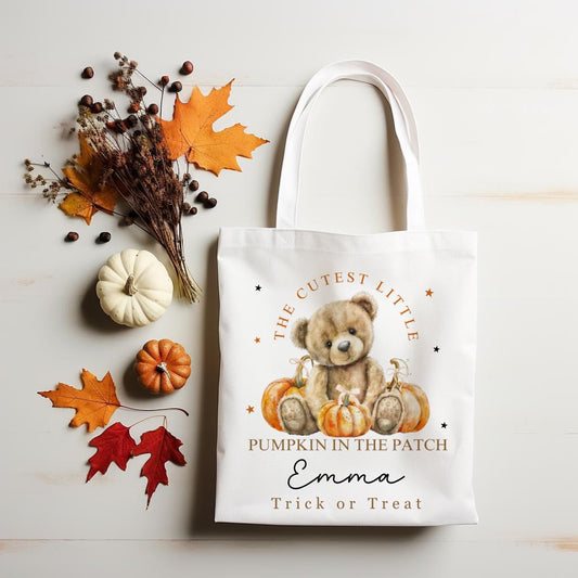 Trick or Treat Bag - Cutest Pumpkin in the Patch Bear