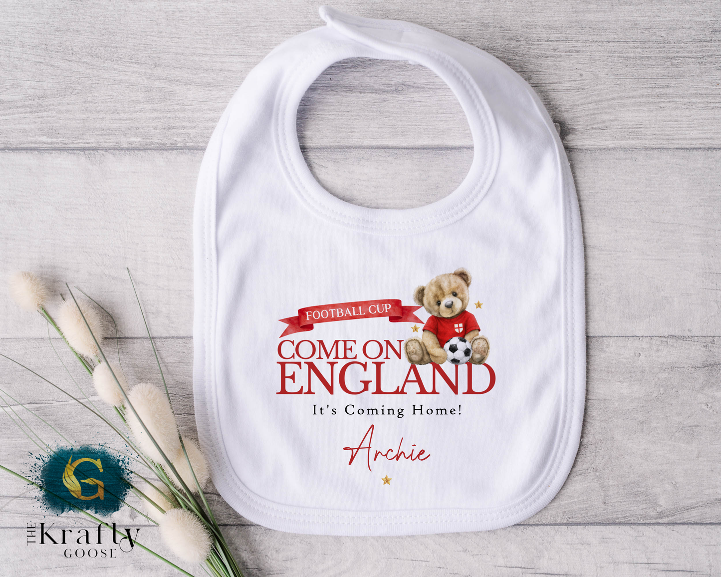 England Football Cup Bear T-Shirt - Football Sleepsuit Romper - Vest - Sweater