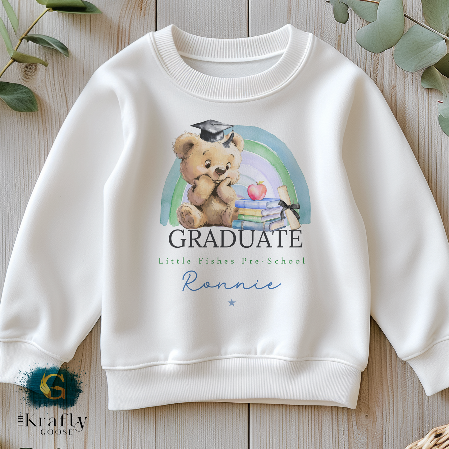 Nursery Graduation Teddy Rainbow - T-Shirt or Sweatshirt