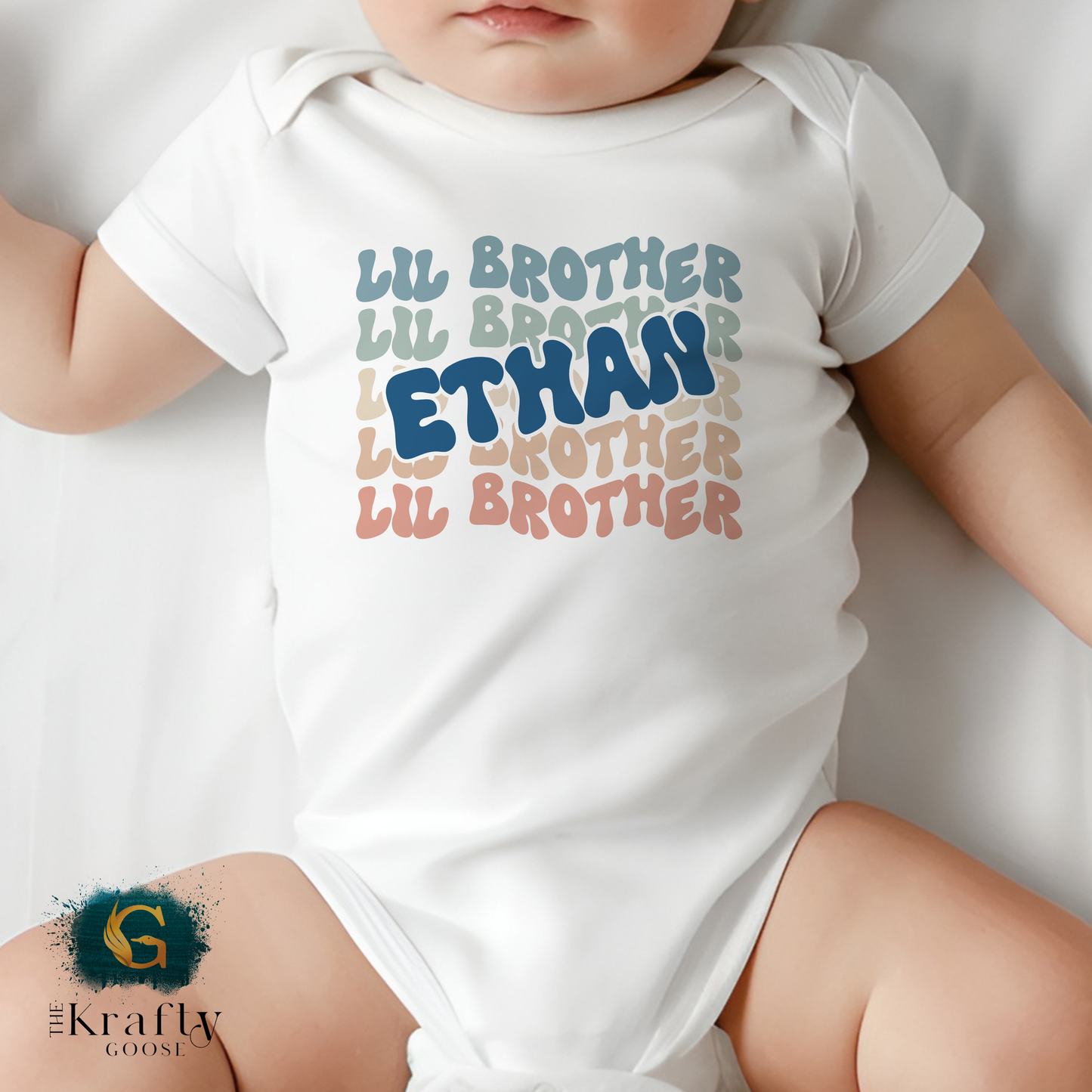 Little Brother Retro Wavy Sleepsuit Romper - Vest - Bib