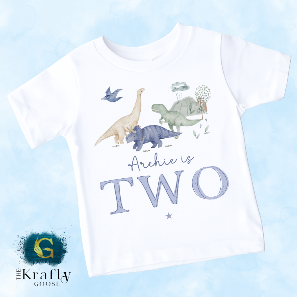 Dinosaur Birthday - Vest, Romper, Bib, T-Shirt or Sweatshirt