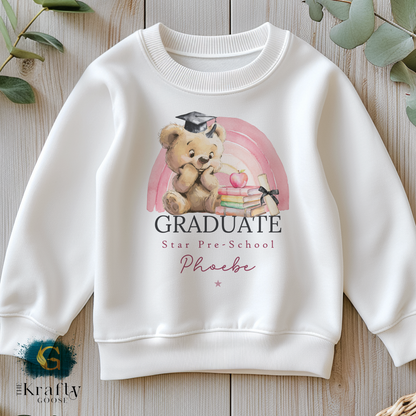 Nursery Graduation Teddy Rainbow - T-Shirt or Sweatshirt