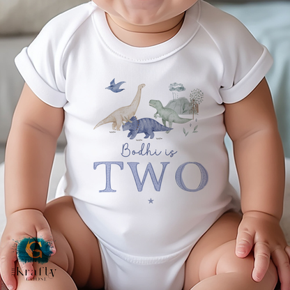 Dinosaur Birthday - Vest, Romper, Bib, T-Shirt or Sweatshirt