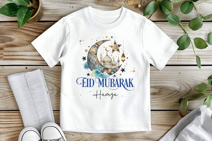 Personalised Eid Mubarak Ramadan Crescent T-Shirt or Sweatshirt