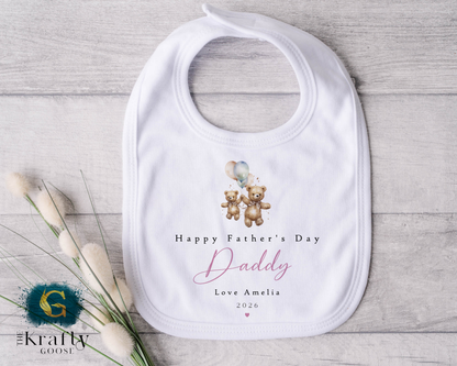 Happy Fathers Day Balloon Bears - T-Shirt - Vest - Sleepsuit Romper - Sweater