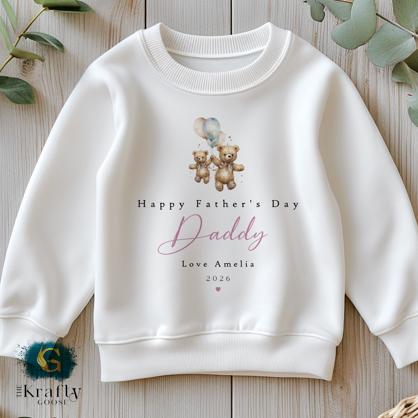 Happy Fathers Day Balloon Bears - T-Shirt - Vest - Sleepsuit Romper - Sweater