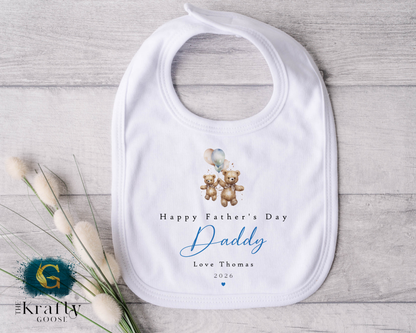 Happy Fathers Day Balloon Bears - T-Shirt - Vest - Sleepsuit Romper - Sweater