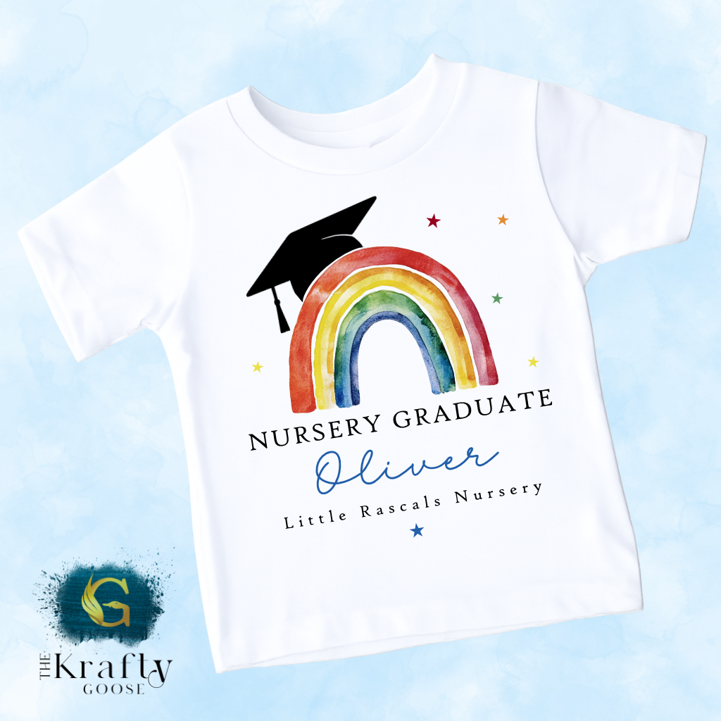 Nursery Graduation Rainbow Design - T-Shirt or Sweatshirt