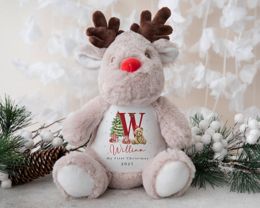 Reindeer Soft Toy - First Christmas - Teddy Bear Alphabet