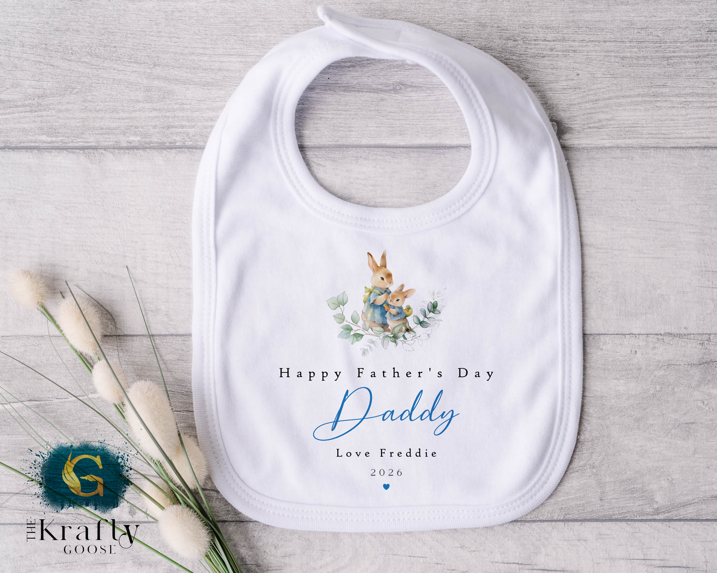 Happy Fathers Day Bunny Rabbit Design - T-Shirt - Vest - Sleepsuit Romper - Sweater