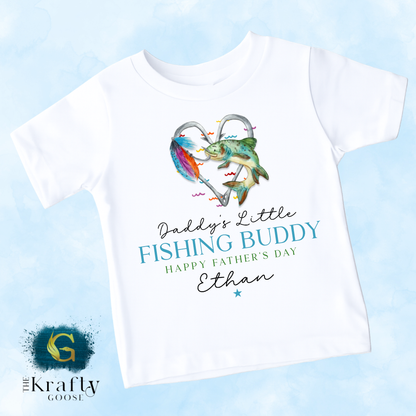 Daddy's Little Fishing Buddy - T-Shirt - Vest - Sleepsuit Romper - Sweater