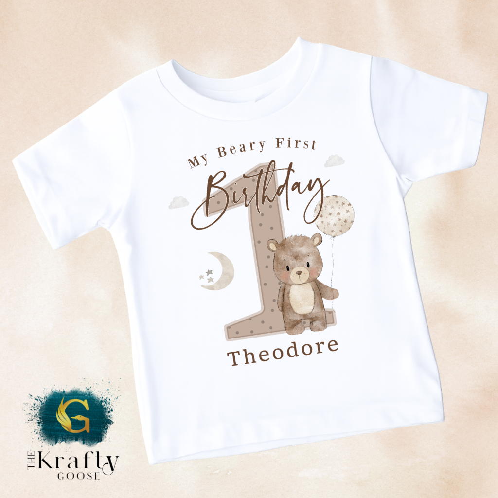 1st Birthday - My BEARY First Birthday - Cute Bear