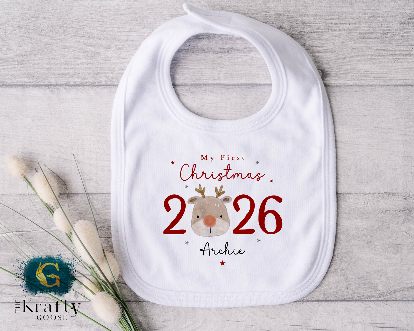 My First Christmas - 2026 Reindeer Design