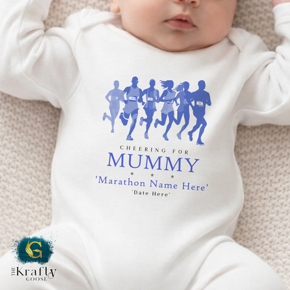 Marathon Supporters - Blue Design - Sleepsuit Romper - T-Shirt - Vest - Sweater