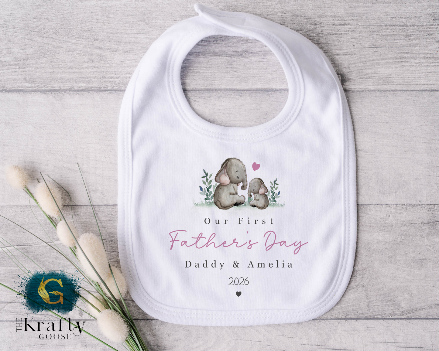 Our 1st Fathers Day Elephants - T-Shirt - Vest - Sleepsuit Romper - Sweater