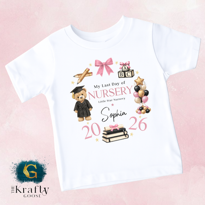 Nursery Graduation Teddy Wreath - T-Shirt or Sweatshirt