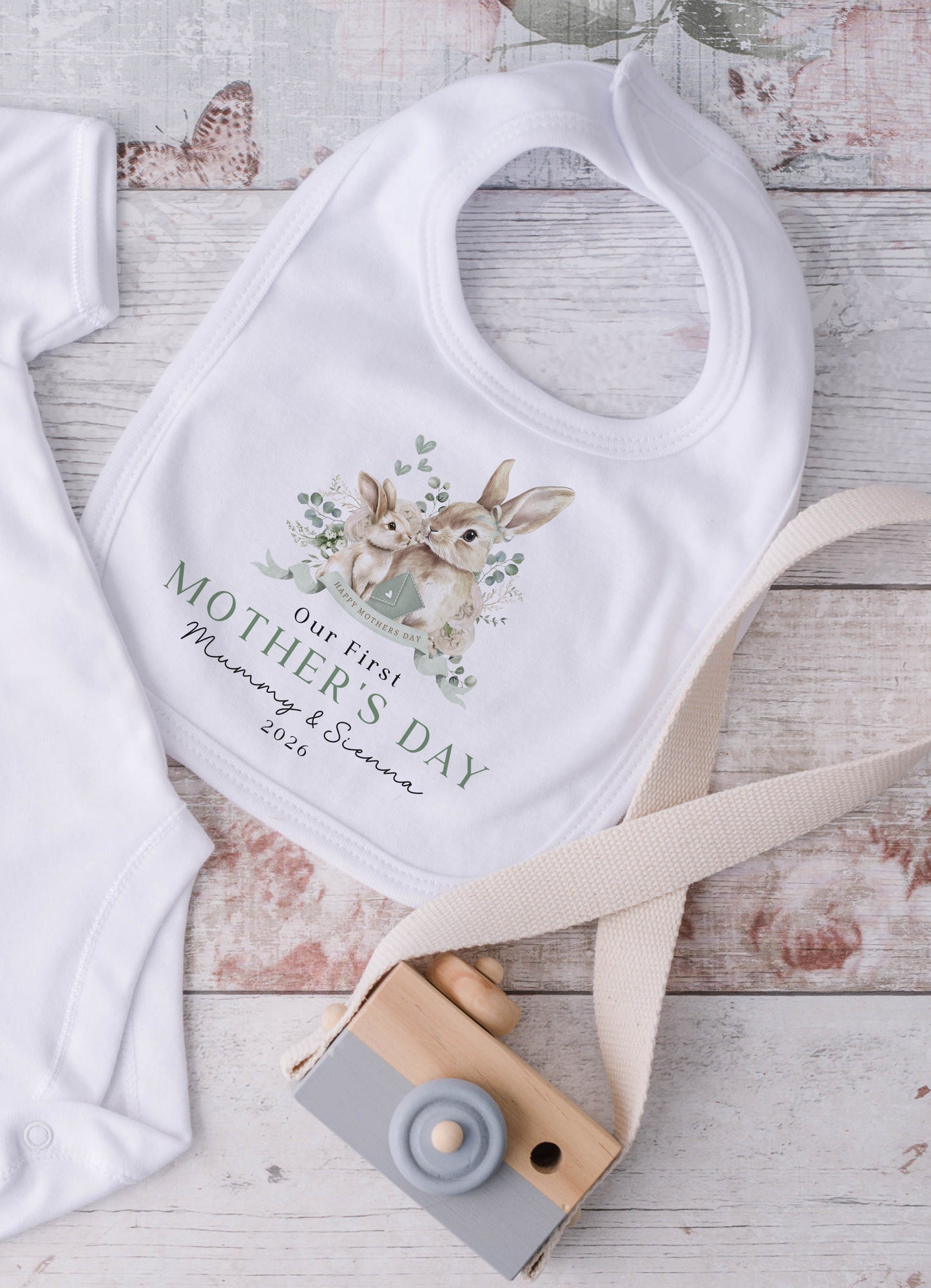 First Mother's Day Baby - Bunny Rabbit Banner Design