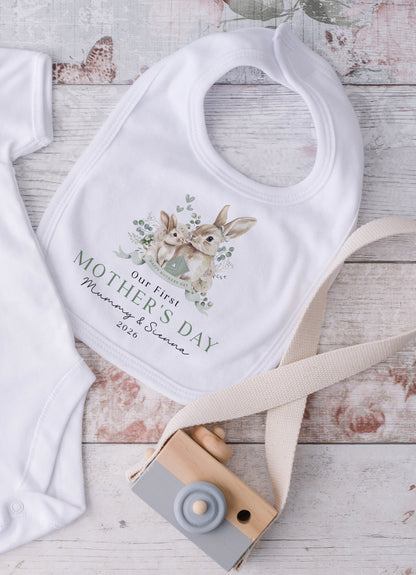 First Mother's Day Baby - Bunny Rabbit Banner Design