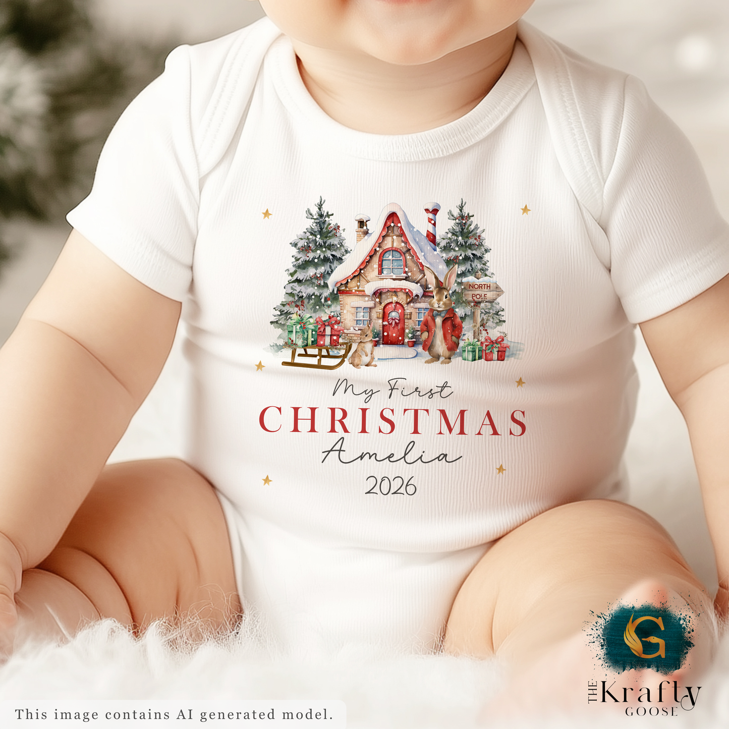 Christmas Bunny Design - My First Christmas