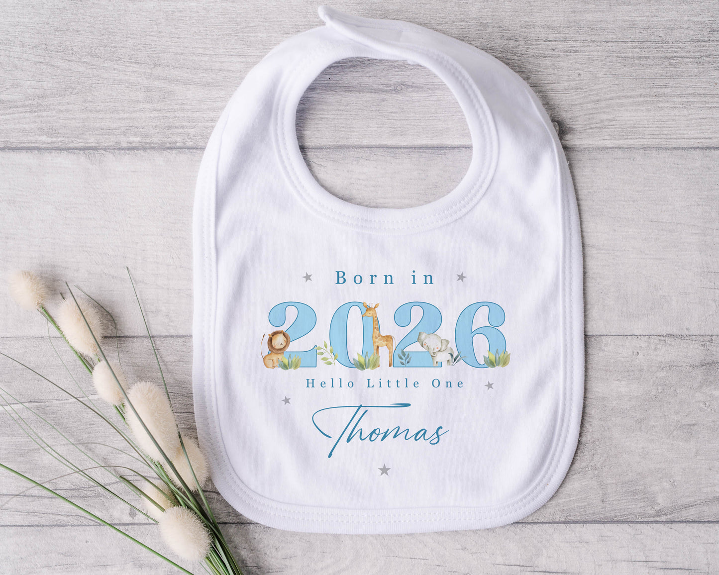 Born in 2026 - Blue Safari Jungle Design