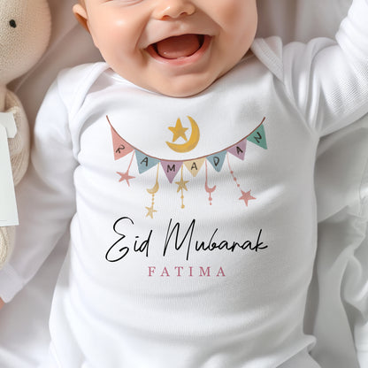 Personalised Eid Mubarak Ramadan Baby Outfit