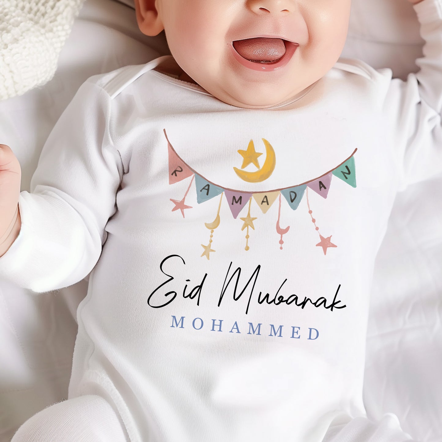 Personalised Eid Mubarak Ramadan Baby Outfit