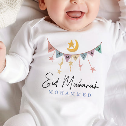 Personalised Eid Mubarak Ramadan Baby Outfit