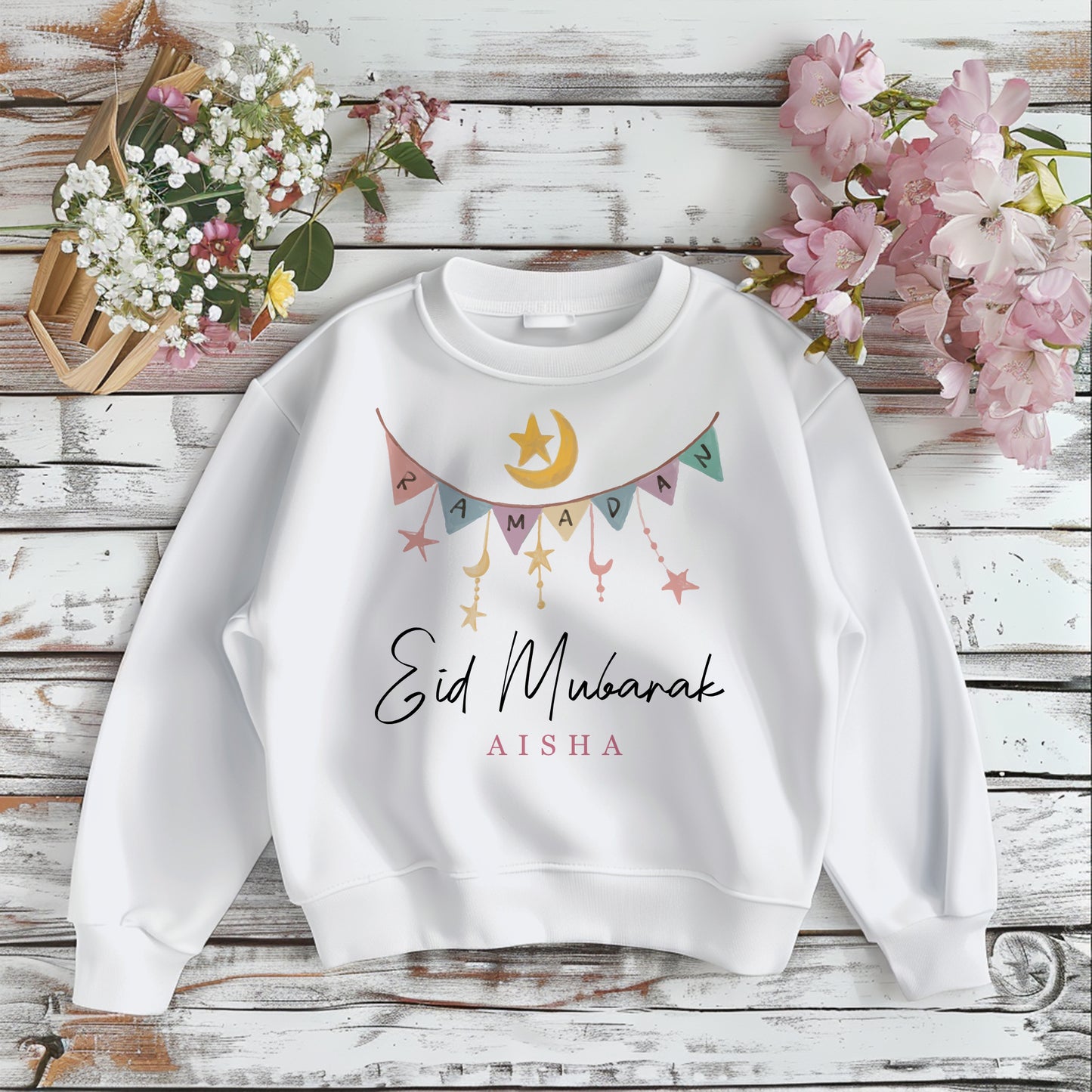 Personalised Eid Mubarak Ramadan T-Shirt or Sweatshirt