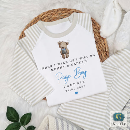 Personalised Page Boy Pyjamas - Bear Design