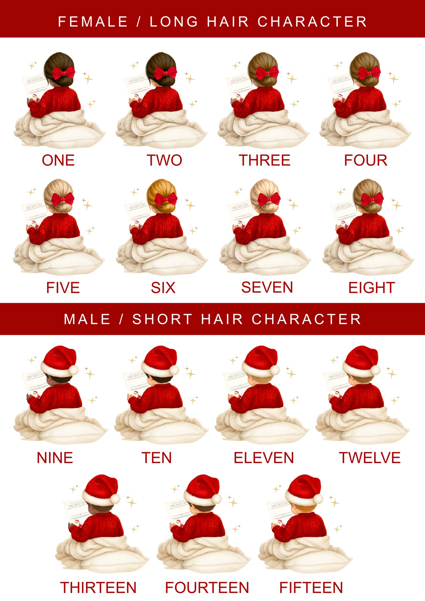 Nice List Pyjamas - Boy and Girl Characters