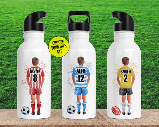 Personalised Football Character Bottle