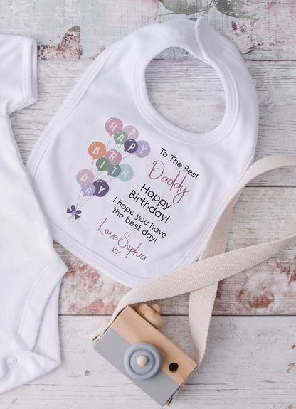 Happy Birthday Daddy - Blue or Pink Wording