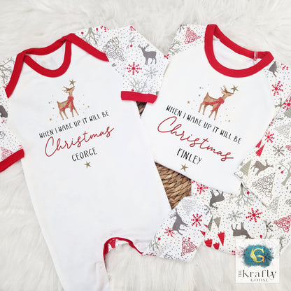 Reindeer Star - Matching Family Pyjamas