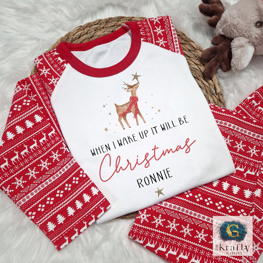 Reindeer Star - Matching Family Pyjamas