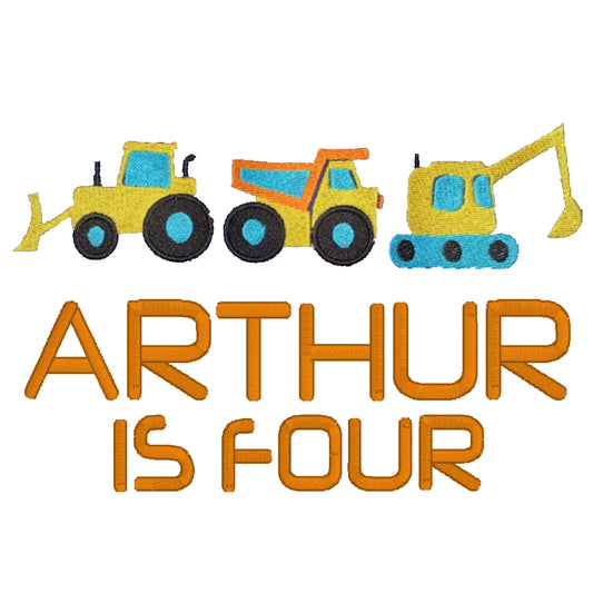 Diggers Construction Sweatshirt - Add Name and/or Age