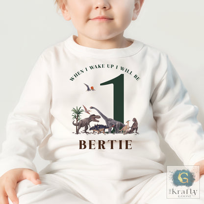 Personalised Birthday Pyjamas - Dinosaur Design