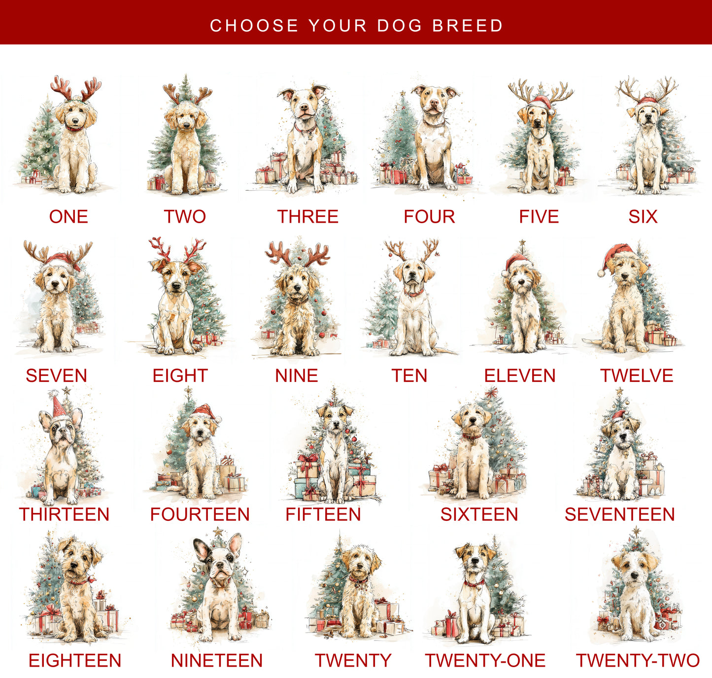Dog Santa Sack - Over 20 Breeds to Choose From