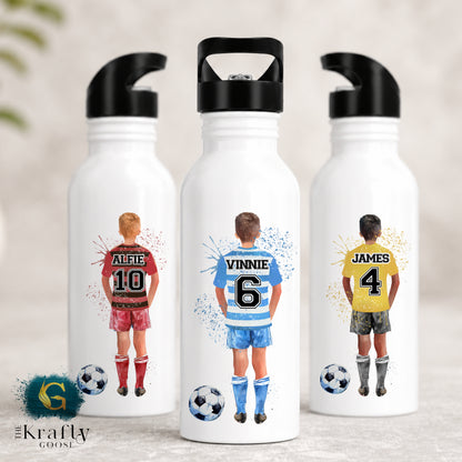 Personalised Football Character Bottle