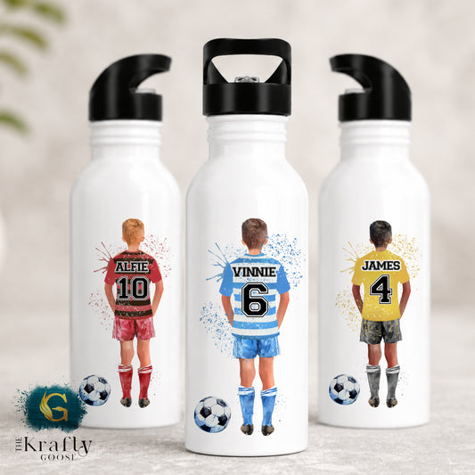 Personalised Football Character Bottle