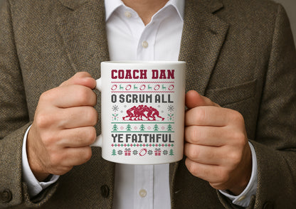 Rugby Scrum Christmas Mug