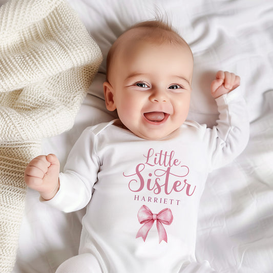 Little Sister - Pink Bow Design