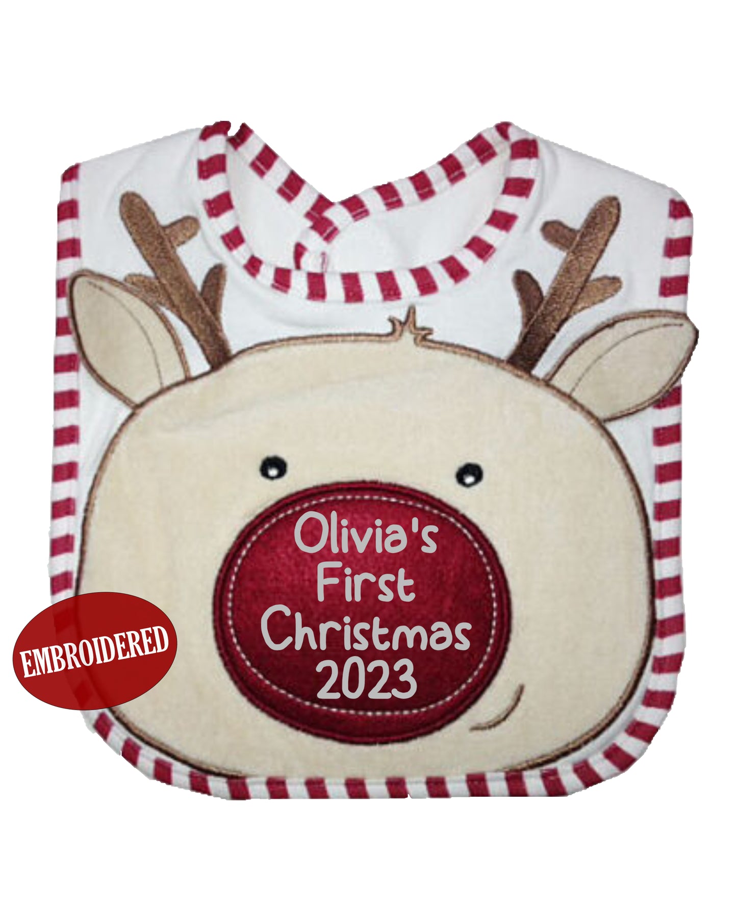 Personalised Reindeer Bib