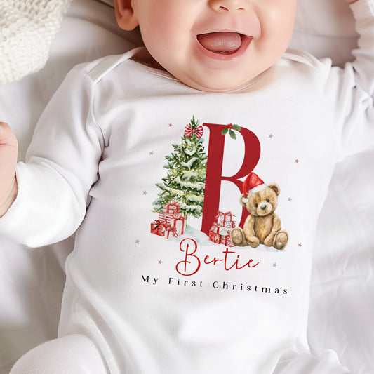 Cute Teddy Bear Alphabet - First Christmas