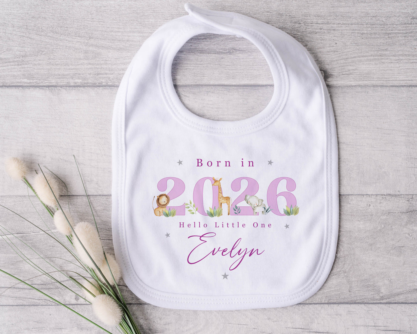 Born in 2026 - Pink Safari Jungle Design