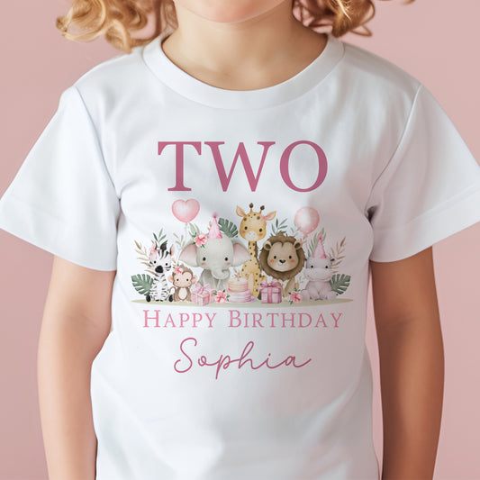 Jungle Safari Birthday - Pink Design