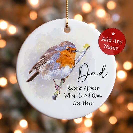 Robin Memorial Christmas Ornament