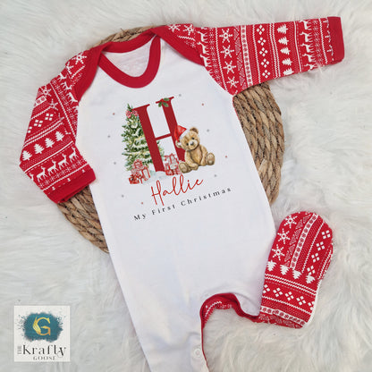 Cute Teddy Bear Alphabet - First Christmas