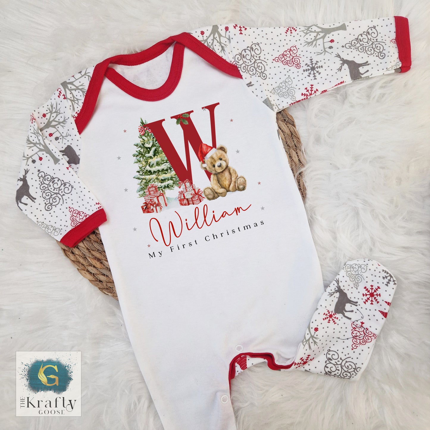 Cute Teddy Bear Alphabet - First Christmas